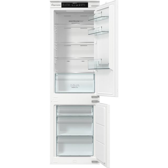 Fridgemaster MBC55252NE Wifi Connected 177cm High 60/40 Integrated No Frost Fridge Freezer with Sliding Door Fixing Kit - White - E Rated