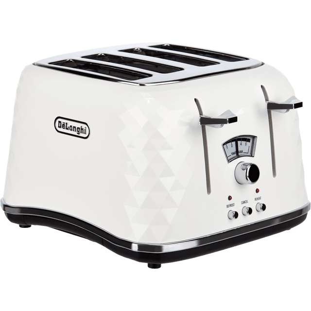 De'Longhi Brillante CTJ4003.W 4 Slice Toaster - White
