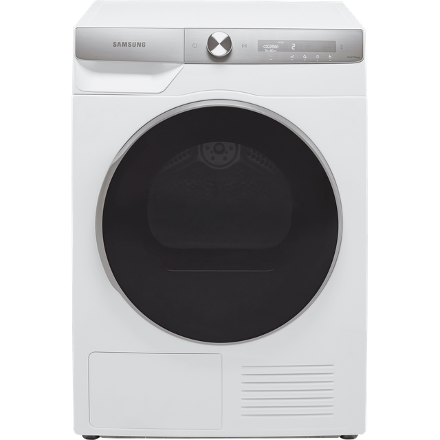 Samsung Series 9 AI Energy OptimalDry DV90T8240SH Wifi Connected 9Kg Heat Pump Tumble Dryer - White - A+++ Rated