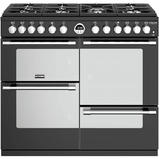 Stoves 100cm Dual Fuel Range Cooker - Black - A/A/A Rated
