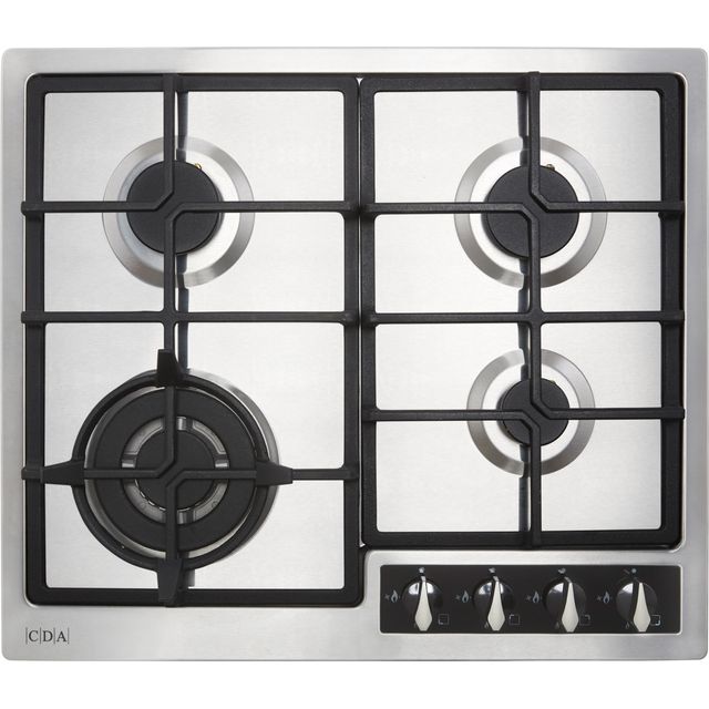 CDA HG6351SS Built In Gas Hob - Stainless Steel - HG6351SS_SS - 1