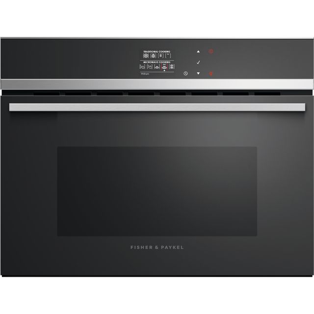 Fisher & Paykel Designer Companion OM60NDB1 46cm High, Built In Combination Microwave Oven - Stainless Steel