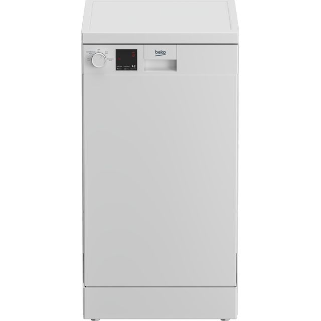 Beko DVS04X20W Slimline Dishwasher - White - DVS04X20W_WH - 1