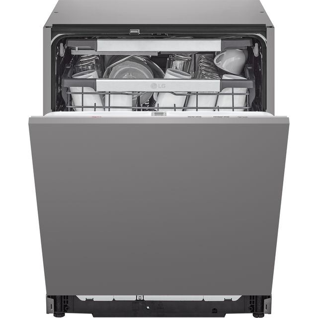 LG TrueSteam QuadWash DB476TXS Wifi Connected Fully Integrated Standard Dishwasher - Grey Control Panel - A Rated