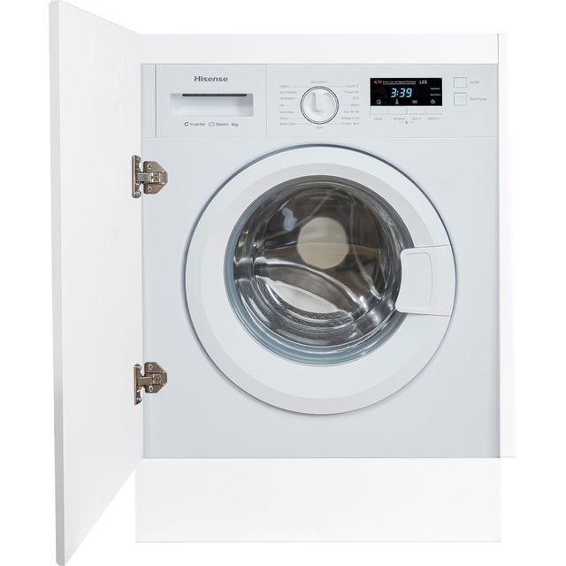 Hisense 3 Series WF3M841BWI Built In 8Kg Washing Machine - White - WF3M841BWI_WH - 1