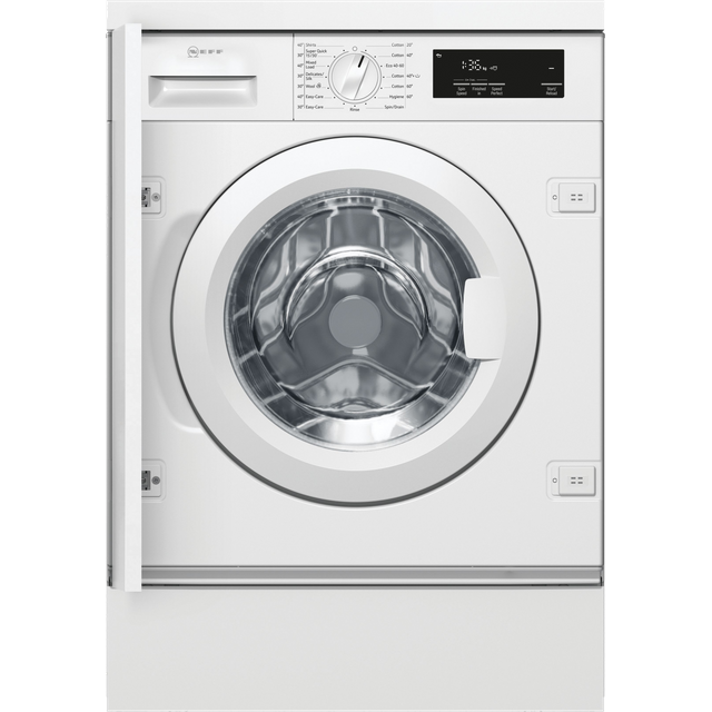 NEFF W544BX1GB Integrated 8Kg Washing Machine with 1400 rpm - White - C Rated
