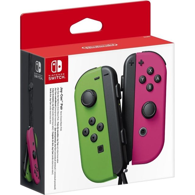 Nintendo Joy-Con Wireless Gaming Controller - Neon Green / Neon Pink