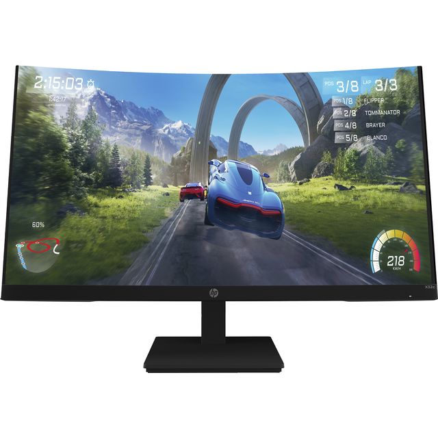 HP X32c 31.5" Full HD 165Hz Curved Gaming Monitor with AMD FreeSync - Black