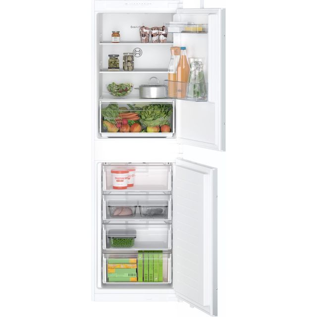 Bosch Series 2 KIN85NSE0G 177cm High 50/50 Integrated Fridge Freezer with Sliding Door Fixing Kit - White - E Rated