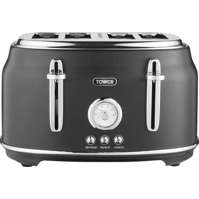 Tower Renaissance T20065BLK 4 Slice Toaster - Black