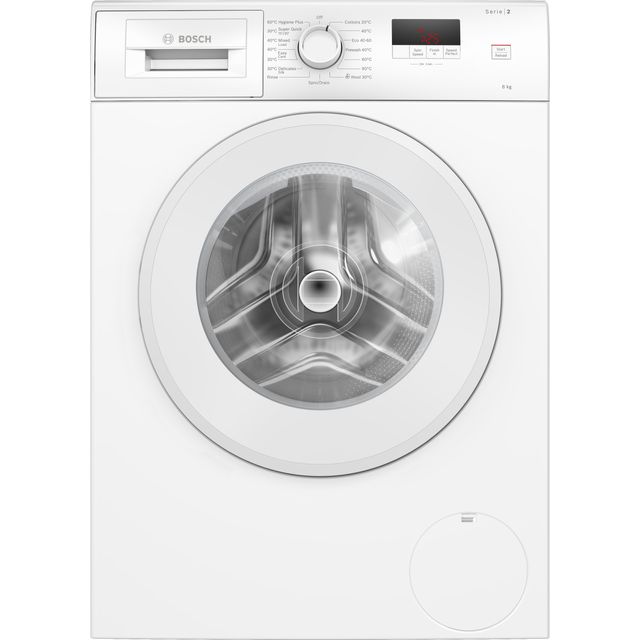 Bosch Series 2 WGE03408GB 8Kg Washing Machine - White - WGE03408GB_WH - 1