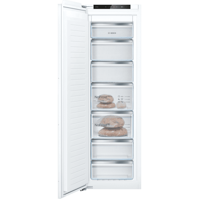 Bosch Series 4 GIN81VEE0G Integrated 177cm High Frost Free Upright Freezer with Fixed Door Fixing Kit - E Rated