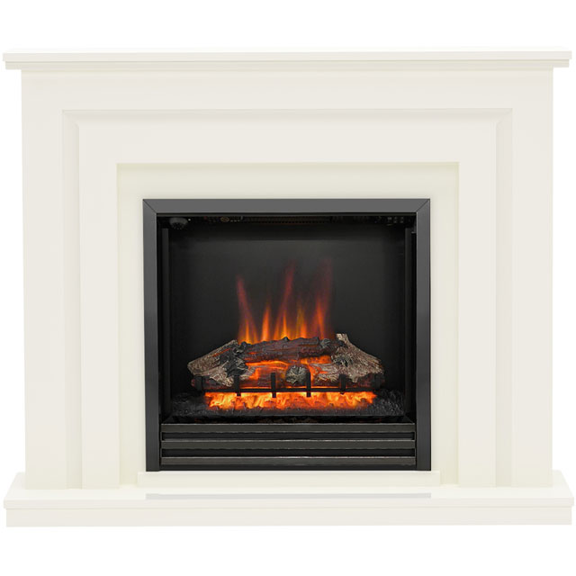 BeModern Whitham 538X Log Effect Suite And Surround Fireplace - Soft White