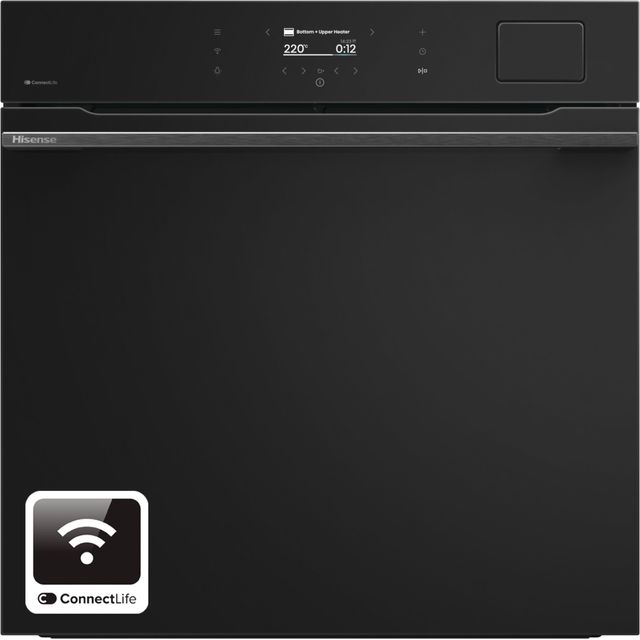 Hisense BAS6PH8BUKWF Wifi Connected Built In Electric Single Oven and Pyrolytic Cleaning - Black - A+ Rated