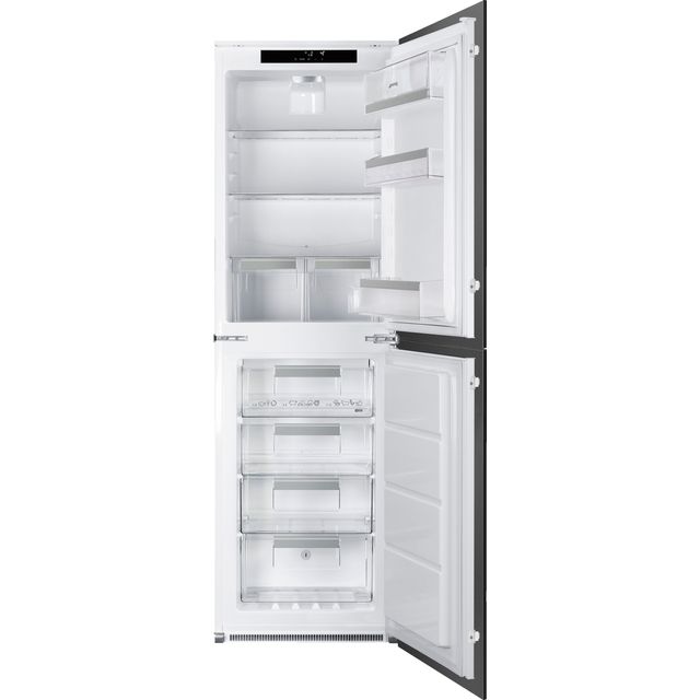 Smeg UKC8174NE 177cm High 50/50 Integrated Fridge Freezer with Sliding Door Fixing Kit - White - E Rated