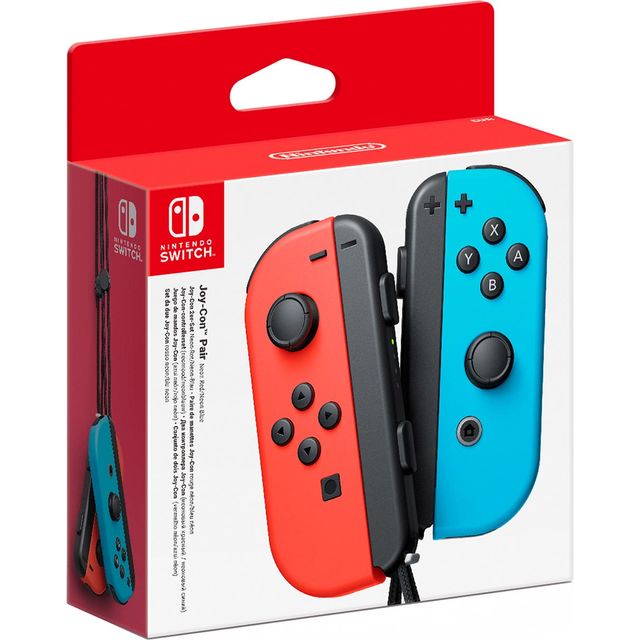 Nintendo Joy-Con Pair Wireless Gaming Controller - Neon Red/Blue