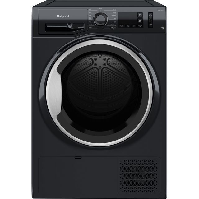 Hotpoint Crease Care NTM1192BSKUK 9Kg Heat Pump Tumble Dryer - Black - A++ Rated
