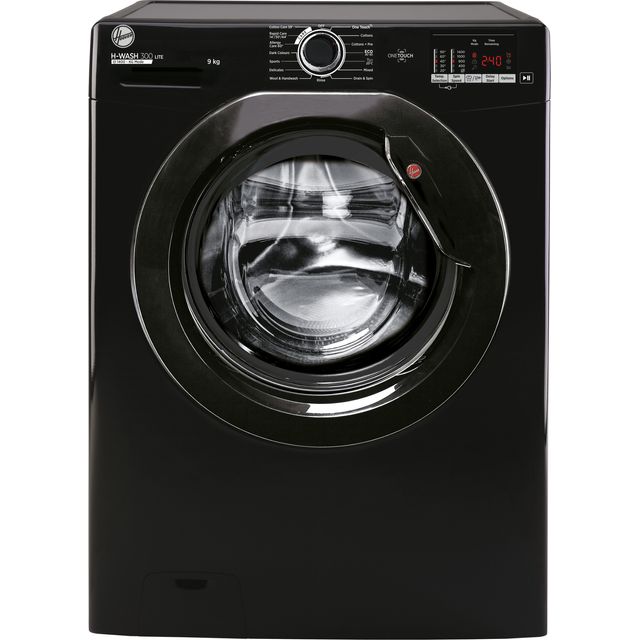 Hoover H-WASH 300 LITE H3W492DABB4/1-80 9kg Washing Machine with 1400 rpm - Black - B Rated