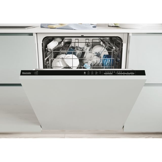 Baumatic BI3E53E0B-80 Integrated Standard Dishwasher - White - BI3E53E0B-80_WH - 1