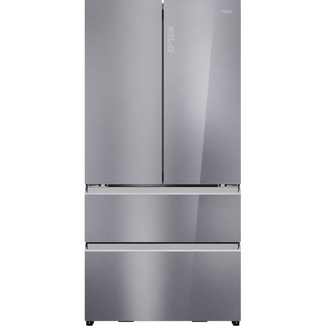 Haier Series 7 HFR79F19EFGK Non-Plumbed Total No Frost American Fridge Freezer - Sapphire Glass - E Rated