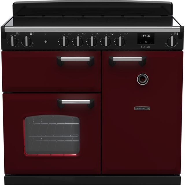 Rangemaster Classic Free Standing Range Cooker in Bordeaux / Chrome