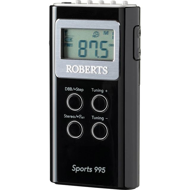 Roberts SPORTS995BK Digital Radio with FM / AM Tuner - Black 