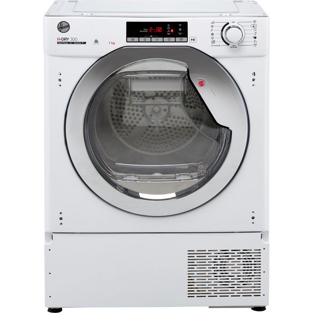 Hoover H-DRY 300 BATDH7A1TCE Integrated Wifi Connected 7Kg Heat Pump Tumble Dryer - White - A+ Rated