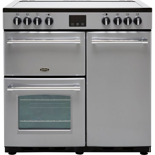 Belling Farmhouse90E 90cm Electric Range Cooker with Ceramic Hob - Silver - A/A Rated