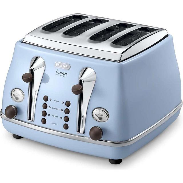 De'Longhi Icona Vintage CTOV4003.AZ 4 Slice Toaster - Blue