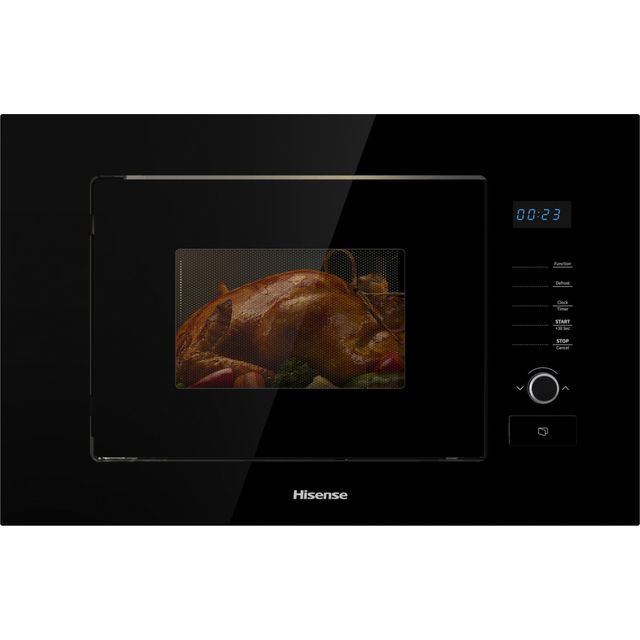 Hisense HB20MOBX5UK 39cm tall, 60cm wide, Built In Compact Microwave - Black