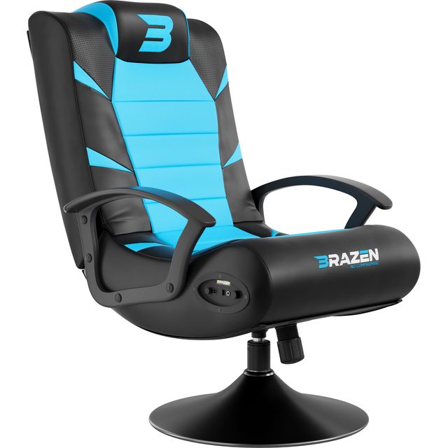 BraZen Pride 2.1 Bluetooth Surround Sound Gaming Chair For Kids - Black / Blue