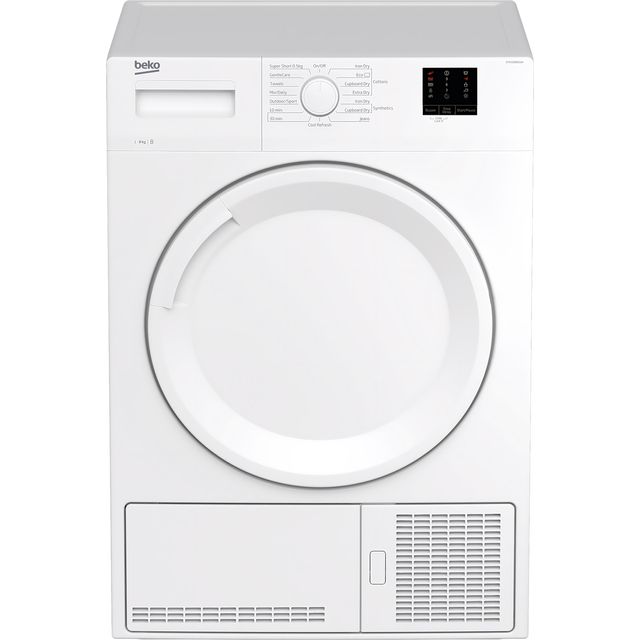 Beko DTKCE80021W 8Kg Condenser Tumble Dryer - White - B Rated