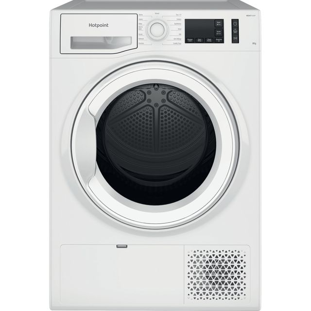 Hotpoint Crease Care NTM1182UK 8Kg Heat Pump Tumble Dryer - White - A++ Rated