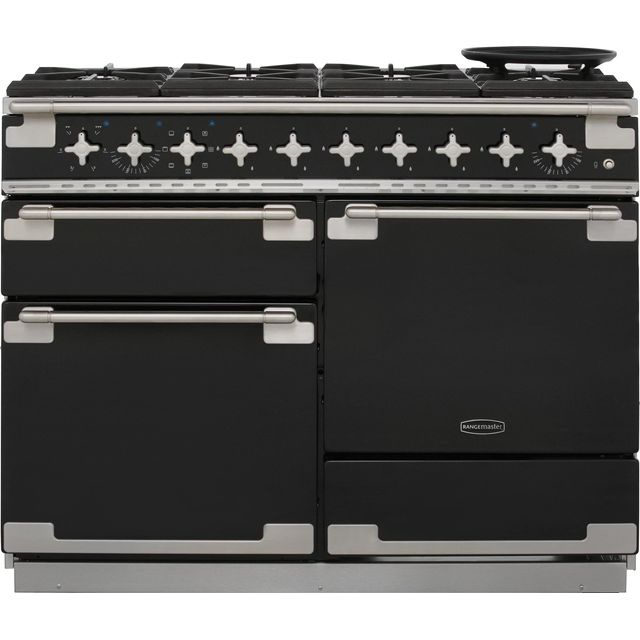 Rangemaster ELS110DFFGB Elise 110cm Dual Fuel Range Cooker - Black Gloss - ELS110DFFGB_BK - 1