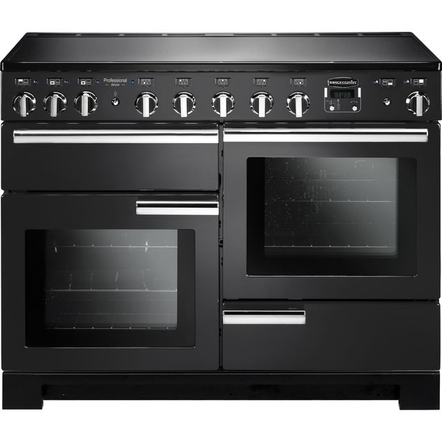 Rangemaster Professional Deluxe PDL110EICB/C 110cm Electric Range Cooker with Induction Hob - Charcoal Black - A/A/A Rated