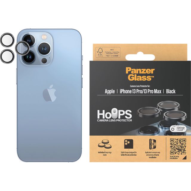 PanzerGlass Hoops Camera Lens Protector for iPhone 13 Pro / 13 Pro Max - Transparent