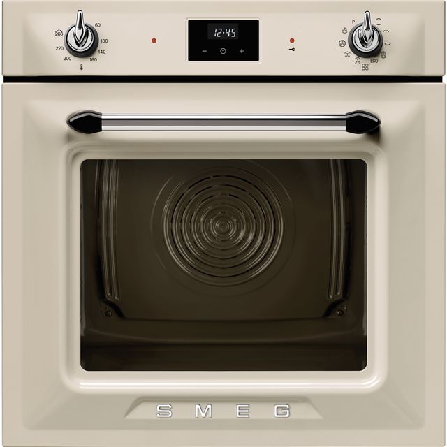 Smeg Victoria SOP6900TP Built In Electric Single Oven and Pyrolytic Cleaning - Cream - A Rated