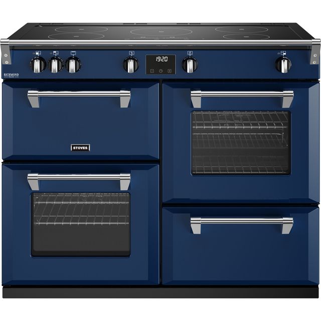 Stoves Richmond Deluxe ST DX RICH D1100Ei TCH MBL 110cm Electric Range Cooker with Induction Hob - Midnight Blue - A Rated