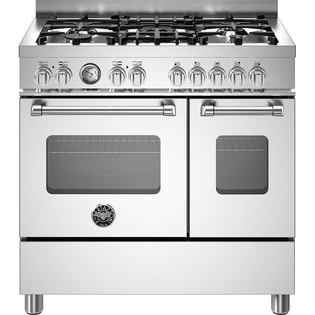 Bertazzoni Master Series MAS95C2EXC 90cm Dual Fuel Range Cooker - Stainless Steel - A Rated