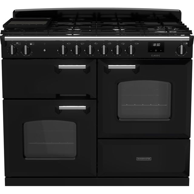 Rangemaster Classic OC Free Standing Range Cooker in Black / Chrome