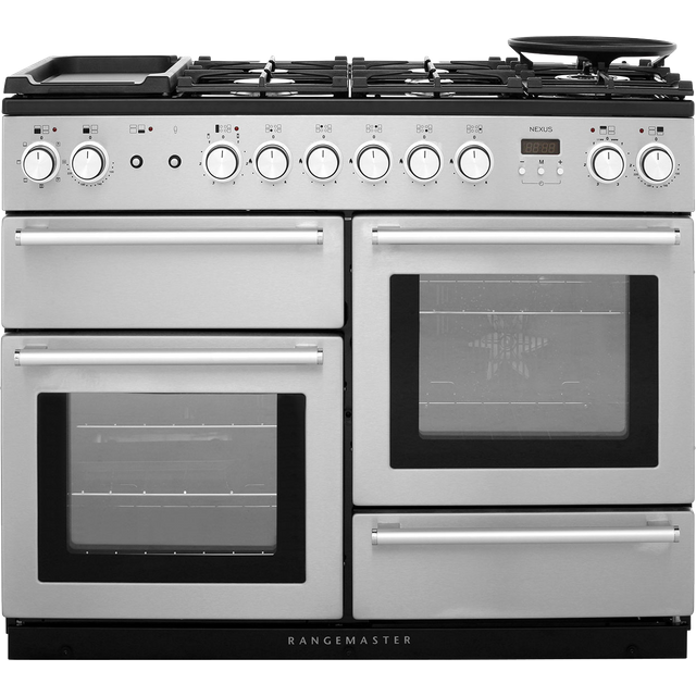 Rangemaster Nexus NEX110DFFSS/C 110cm Dual Fuel Range Cooker - Stainless Steel - A/A Rated