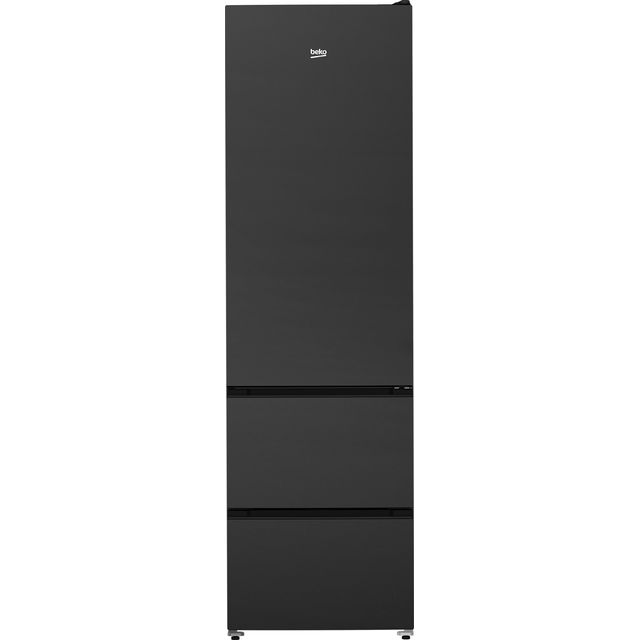 Beko HarvestFresh™ GNE4603VA 60/40 Frost Free Fridge Freezer - Black - E Rated - GNE4603VA_BK - 1