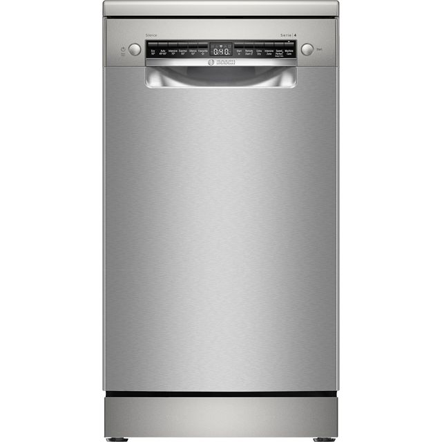 Bosch Series 4 Slimline Dishwasher - Silver - E Rated