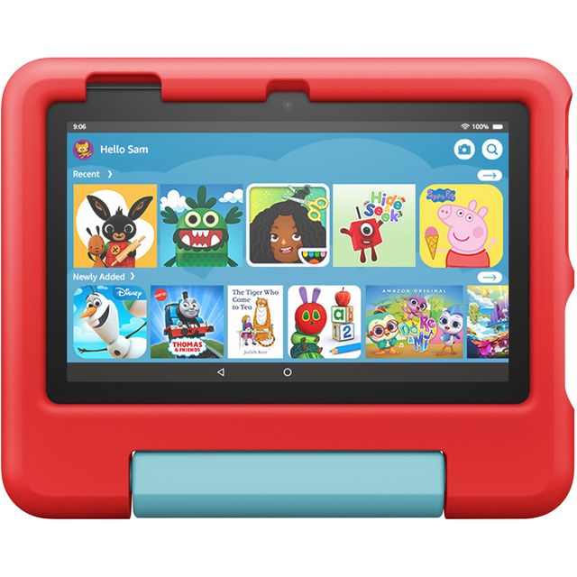Amazon Fire 7 Kids 7" 16GB WiFi Tablet with Alexa [2022] - Red 