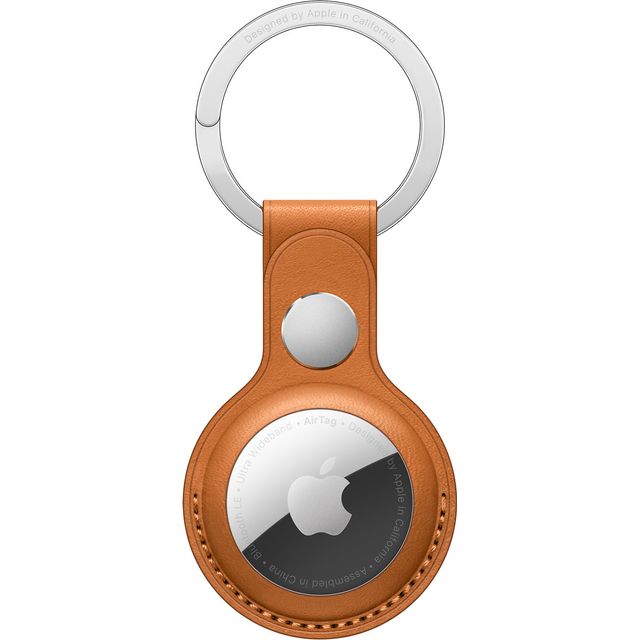 Apple AirTag Leather Keyring - Golden Brown