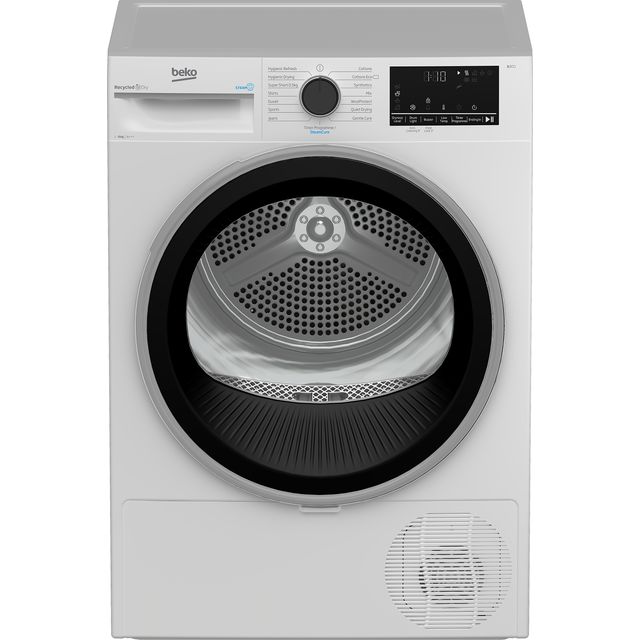Beko B3T49241DW 9kg Heat Pump Tumble Dryer - White - B3T49241DW_WH - 1