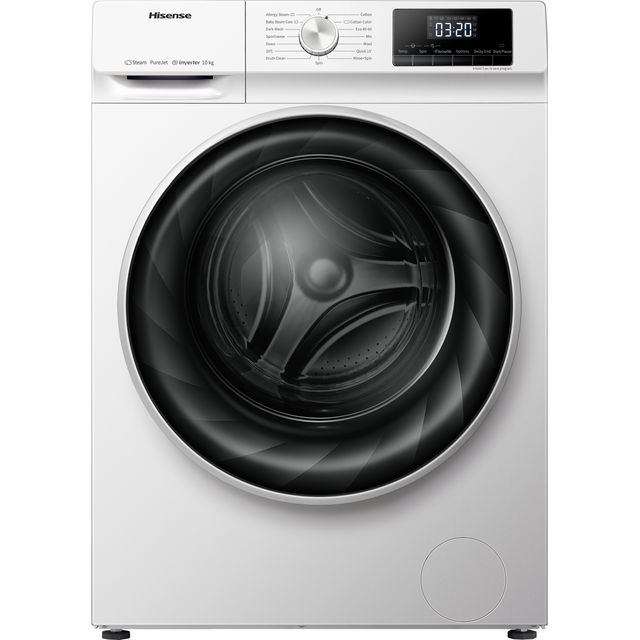 Hisense WFQY1014EVJM 10Kg Washing Machine with 1400 rpm - White - B Rated