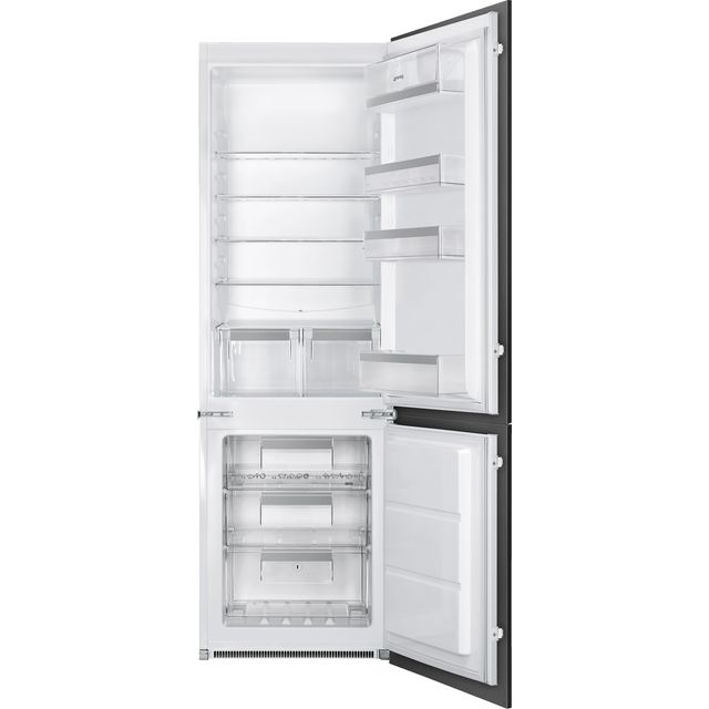 Smeg UKC8173N1E 178cm High 70/30 Integrated Fridge Freezer with Sliding Door Fixing Kit - White - E Rated