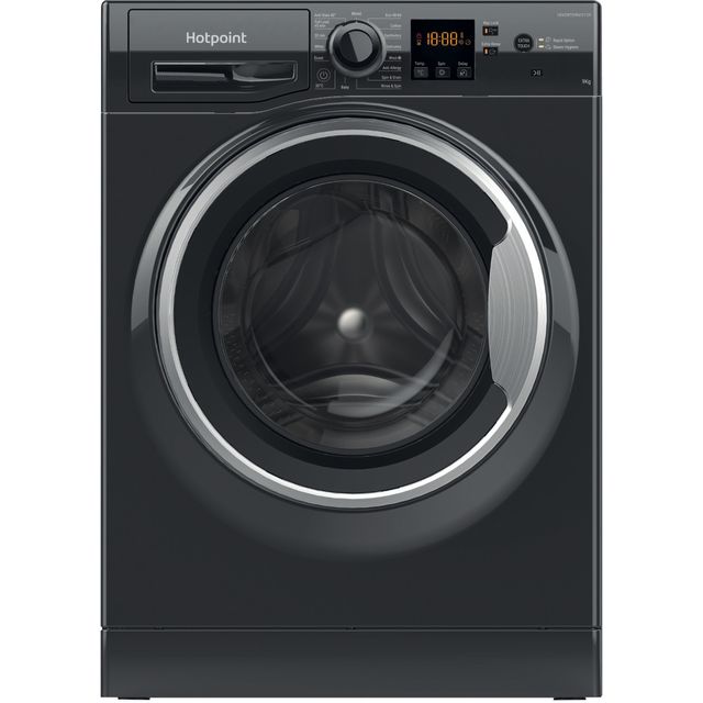 Hotpoint NSWM945CBSUKN 9Kg Washing Machine with 1400 rpm - Black - B Rated