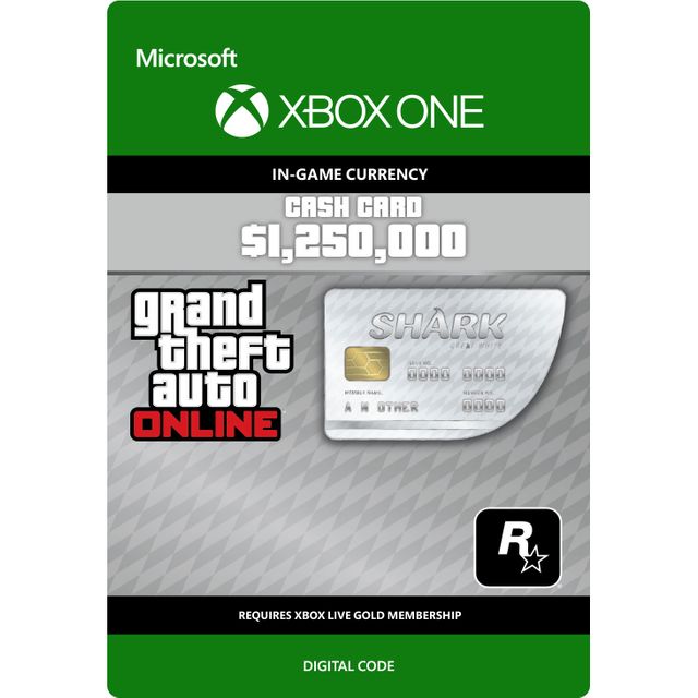 Grand Theft Auto V Great White Shark Cash Card For Xbox One Digital Download 